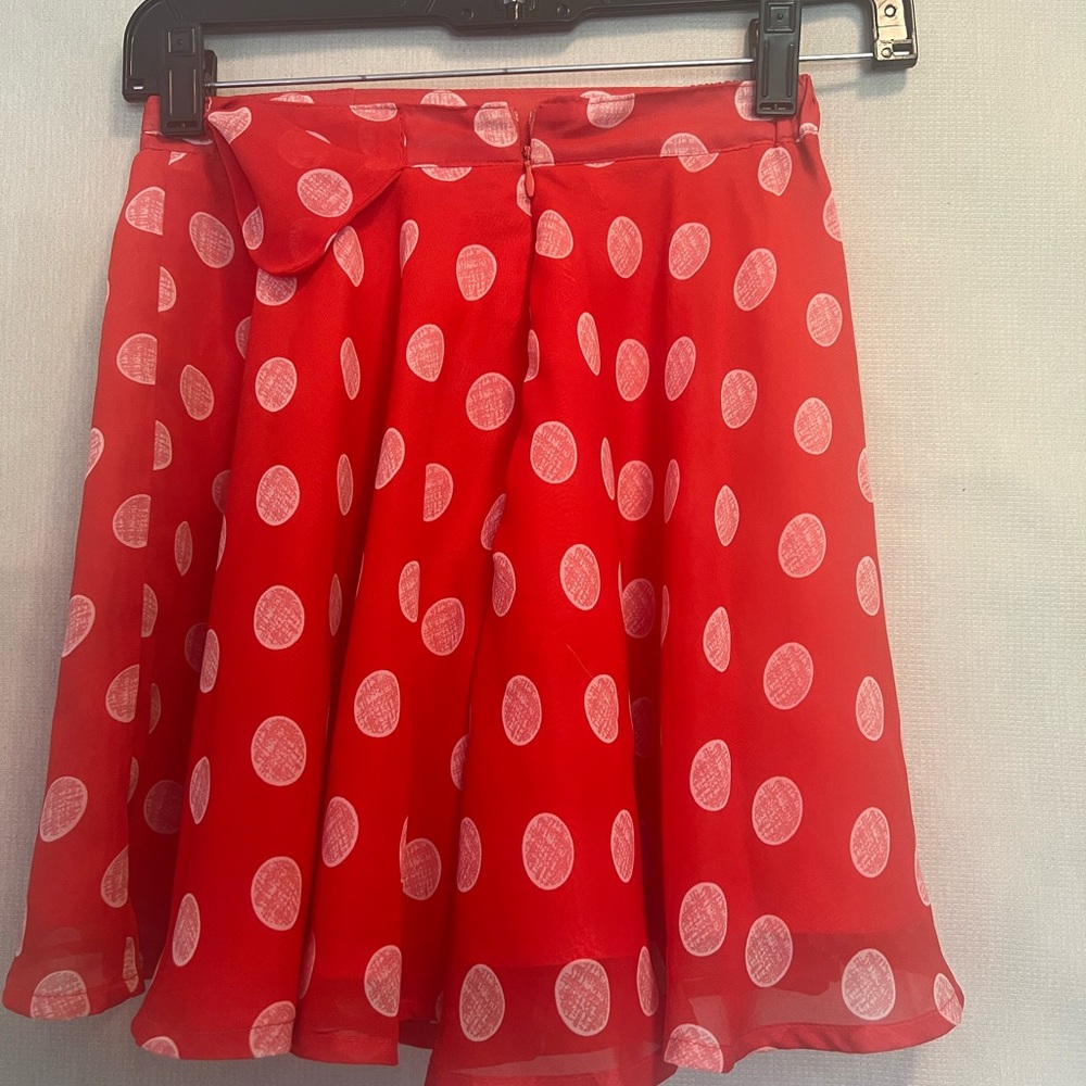 Material Girl Red and White Polka Dot Circle Skirt